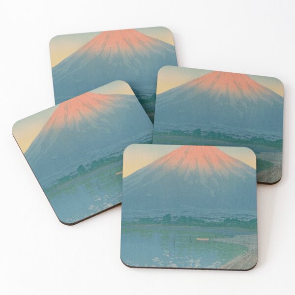 Item preview, Red Fuji at Sunrise: Vintage Japanese Woodblock Style designed and sold by vekotpu.