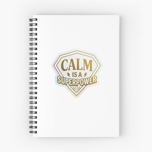 Item preview, Calm Is A Superpower - Minimalist Shield Mental Health Sticker designed and sold by Brightberry Studio.