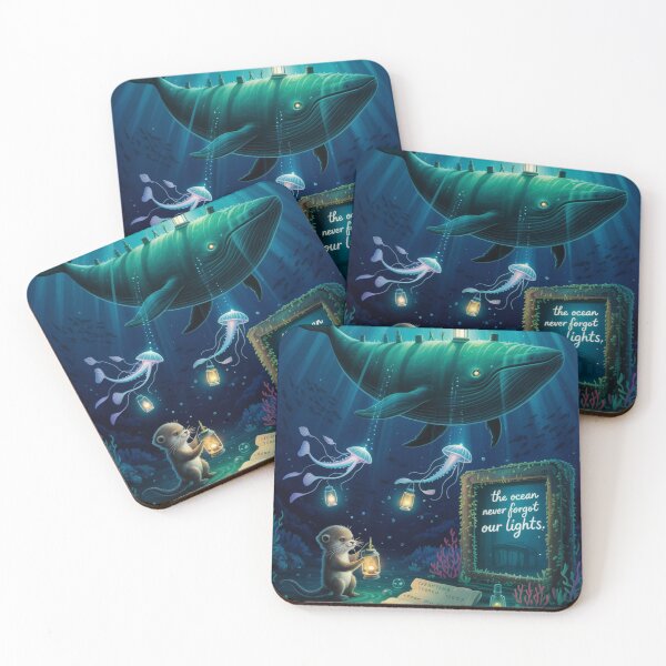 Item preview, The Sea Remembered the Lanterns | Dream Aquarium Whale Lighthouse Art designed and sold by Soft Lantern Woods.