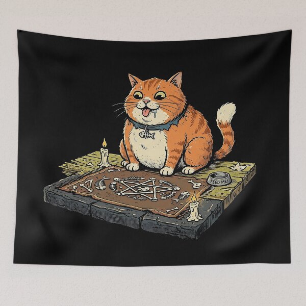 Item preview, Occult Cat Tuna's Summoning Ritual T-Shirt designed and sold by mazyoy.