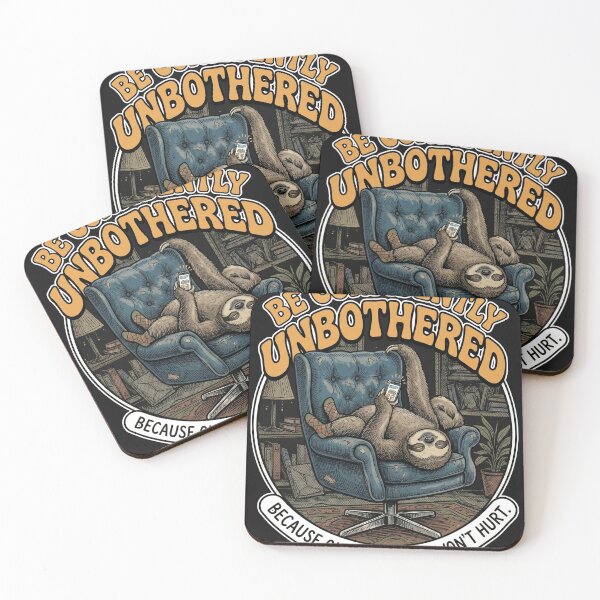 Item preview, Funny Sloth Confidently Unbothered Retro Napping Humor designed and sold by AdyKurniawan.