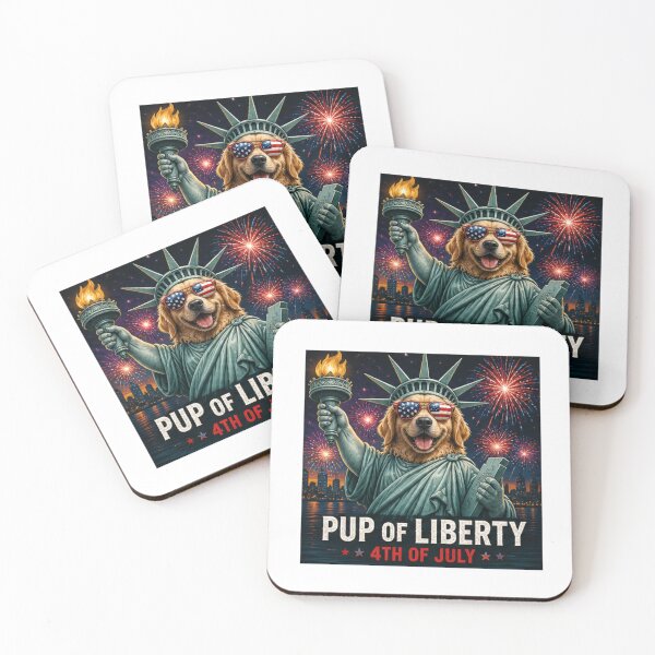 Item preview, Dog Statue of Liberty 4th of July Shirt Patriotic Puppy USA Independence Day designed and sold by PoojaArtLab.