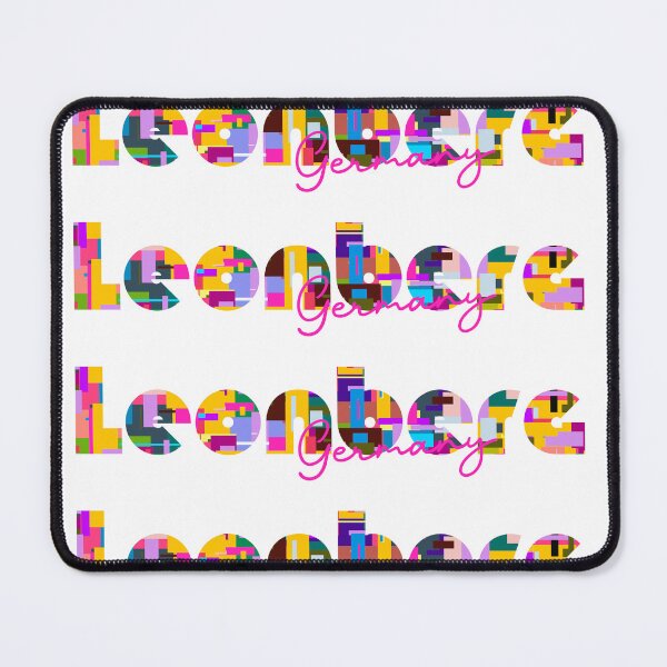 Item preview, Leonberg, Alemania, Arte tipográfico abstracto y vibrante de la ciudad designed and sold by Wanderful-roads.