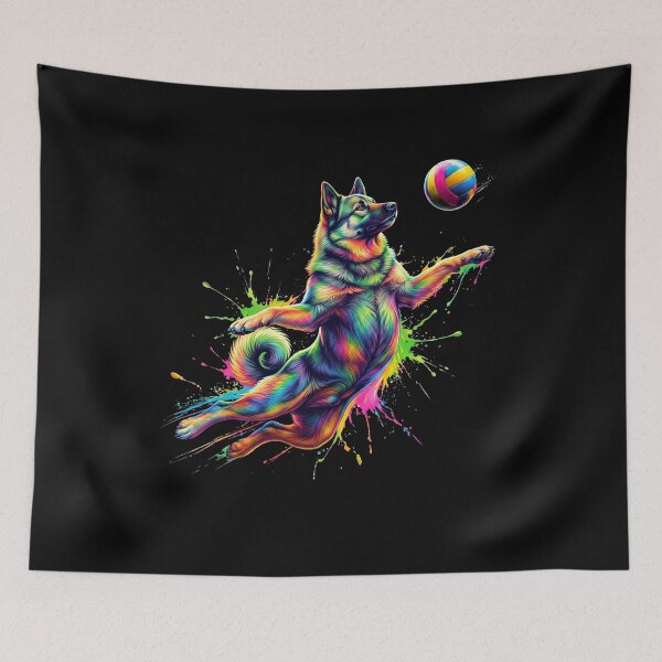 Item preview, Dueño de un perro de arte de Elkhound noruego colorido designed and sold by TerryConnells.