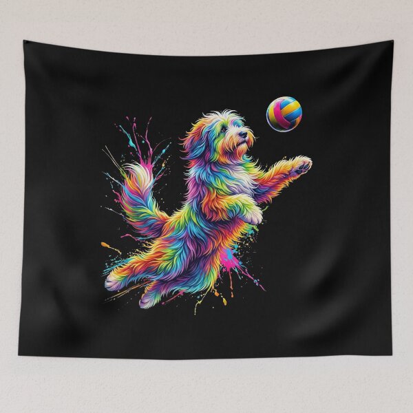 Item preview, Colorful Old English Sheepdog Art Dog Owner designed and sold by TerryConnells.