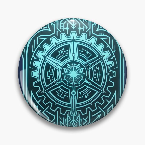 Item preview, Gothic Gear-Shift Sigil | Cyber Sigilism Glowing Cyan Streetwear Graphic designed and sold by Studio77-Gothic.