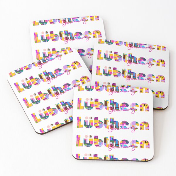 Item preview, Lübtheen, Germany, Vibrant Abstract City Typography Art designed and sold by Wanderful-roads.