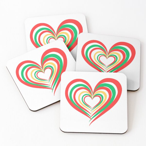 Item preview, Red Yellow Green Heart Design  designed and sold by icreativestudio.