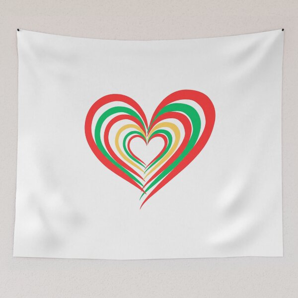 Item preview, Red Yellow Green Heart Design  designed and sold by icreativestudio.