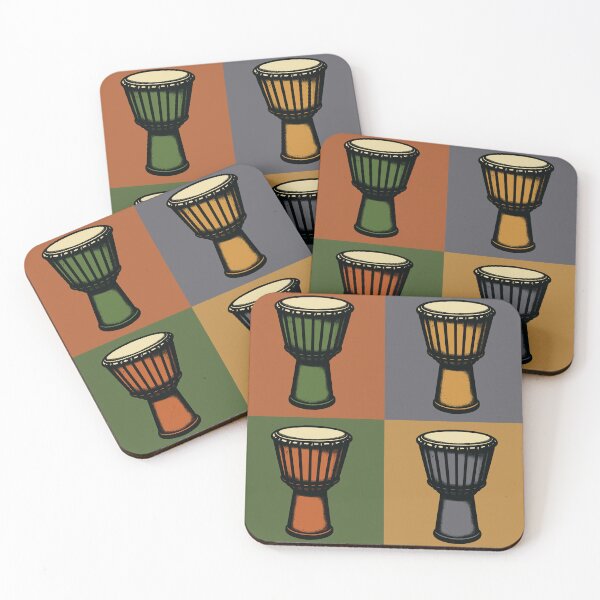 Item preview, African Djembe Drums Pop Art Quartet designed and sold by MammothArt.