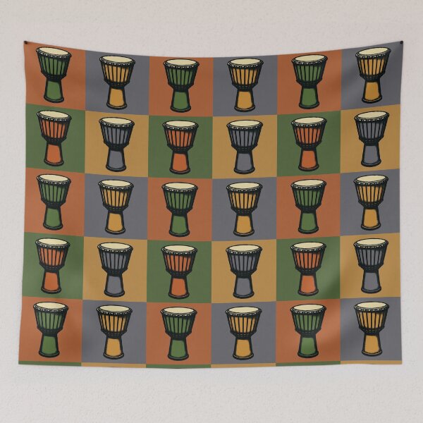 Item preview, African Djembe Drums Pop Art Quartet designed and sold by MammothArt.