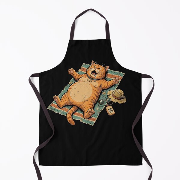 Item preview, Lazy Summer Cat Sunbathing Vibes designed and sold by mazyoy.