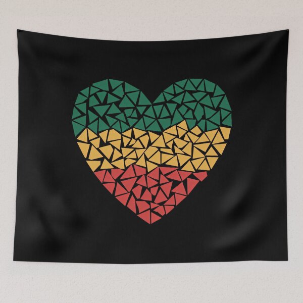 Item preview, Heart of Hearts for Juneteenth - Pan African flag colors designed and sold by sailorjessiArt.