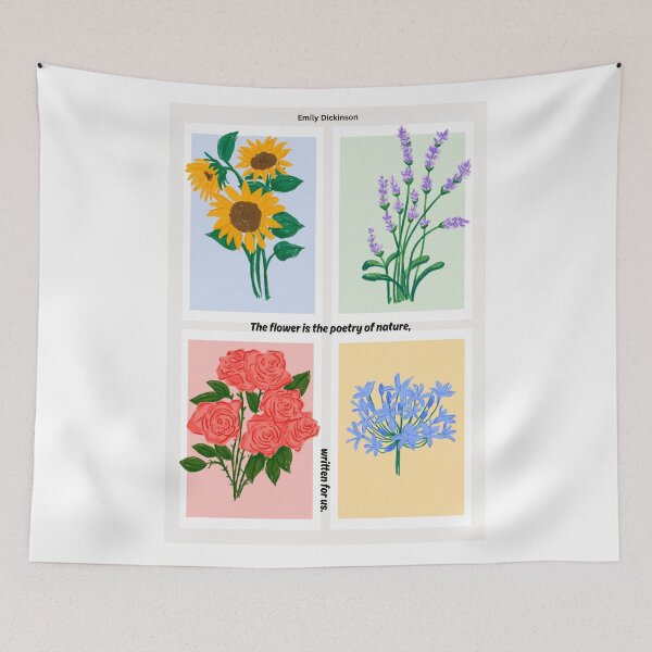 Item preview, Emily Dickinson Quote Poster | The Flower Is the Poetry of Nature | Floral Wall Art designed and sold by Poeticrituation.