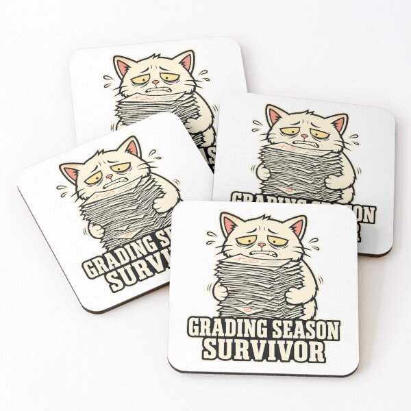 Item preview, Grading Season Survivor Cat Funny Teacher Gift designed and sold by Gentlestate.
