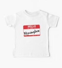 Hello My Name Is Remington Name Tag Baby Tee