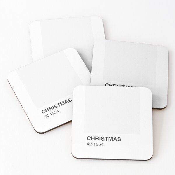 Item preview, Christmas Song White Colour Swatch - Full Width designed and sold by The Colourful Game.