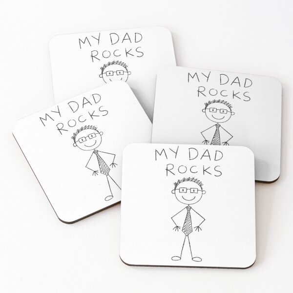 Item preview, My Dad Rocks Cute Stick Figure Doodle Kids Art designed and sold by Arbacus.