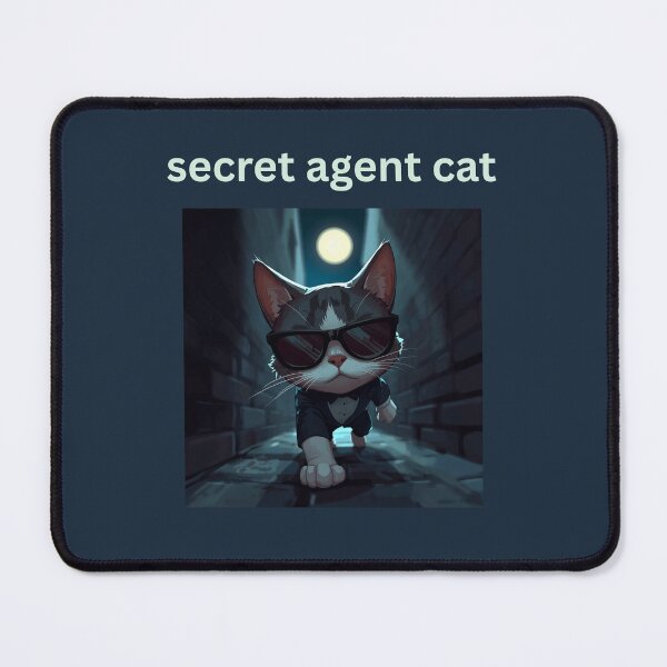 Item preview, Secret Agent Cat - Funny designed and sold by Nene Bird Designs.