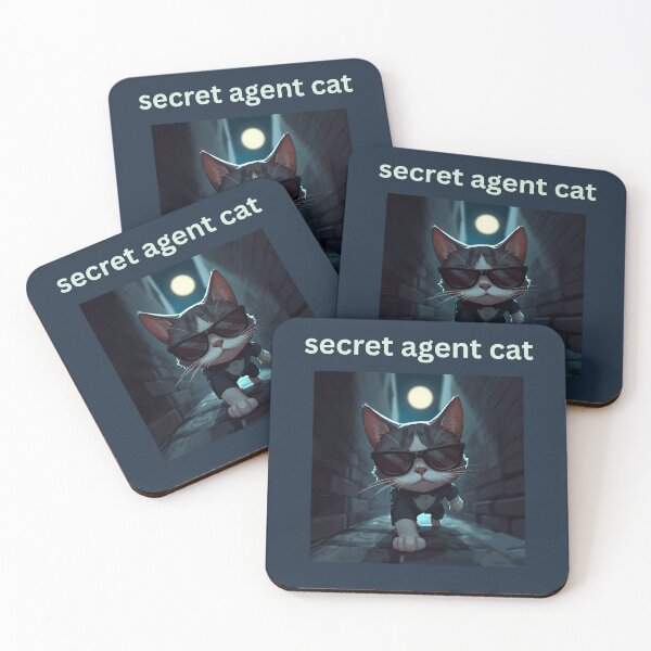 Item preview, Secret Agent Cat - Funny designed and sold by Nene Bird Designs.