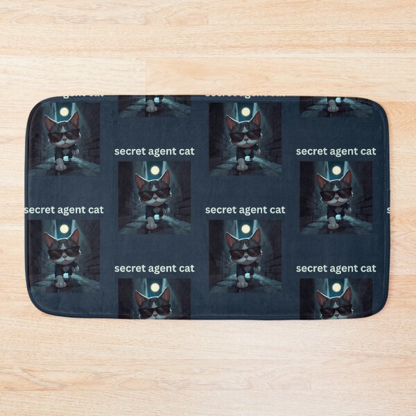 Item preview, Secret Agent Cat - Funny designed and sold by Nene Bird Designs.