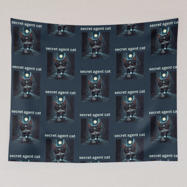 Item preview, Secret Agent Cat - Funny designed and sold by Nene Bird Designs.