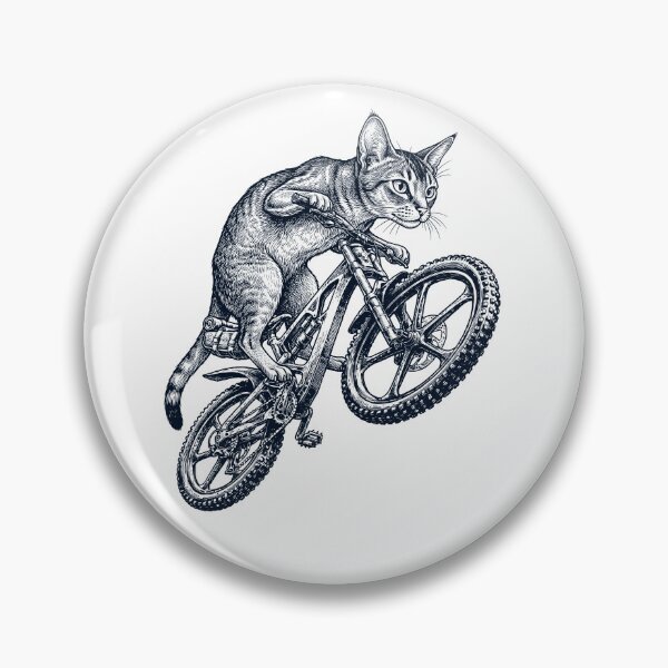 Item preview, Vintage Abyssinian Cat Riding Bicycle Cycling Bike Kitten Lover designed and sold by TerryConnells.