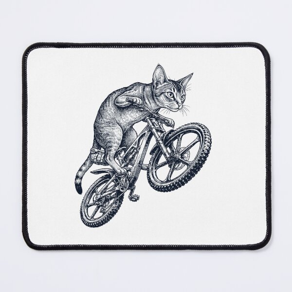 Item preview, Vintage Abyssinian Cat Riding Bicycle Cycling Bike Kitten Lover designed and sold by TerryConnells.