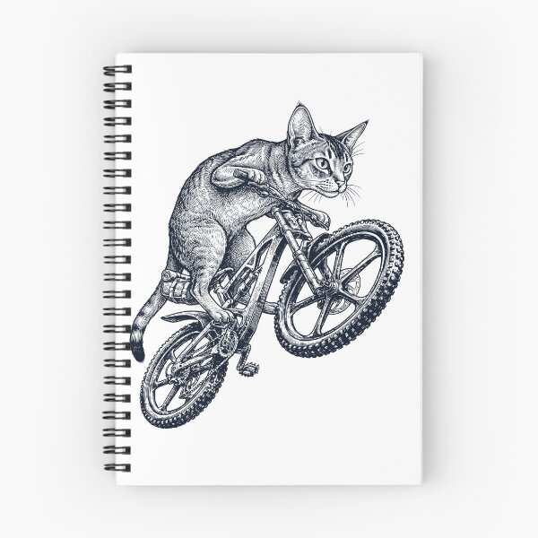 Item preview, Vintage Abyssinian Cat Riding Bicycle Cycling Bike Kitten Lover designed and sold by TerryConnells.