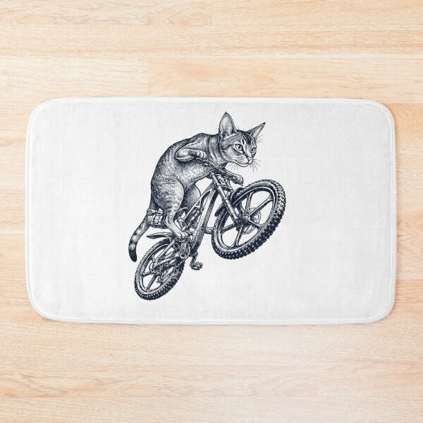 Item preview, Vintage Abyssinian Cat Riding Bicycle Cycling Bike Kitten Lover designed and sold by TerryConnells.