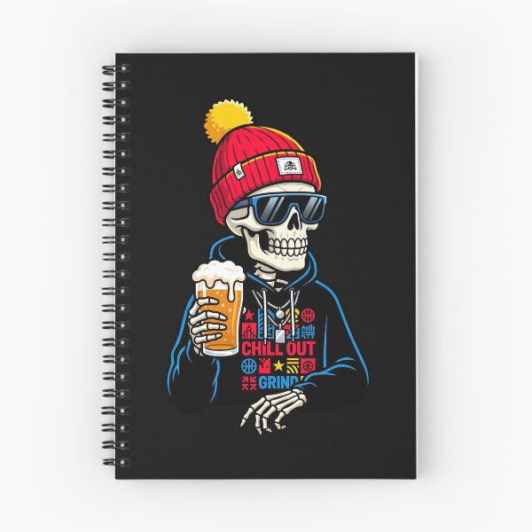 Item preview, Chill Out Skeleton Beanie Beer Streetwear designed and sold by AwesomeBeyondLimits.