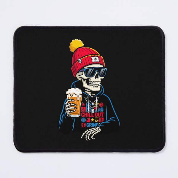 Item preview, Chill Out Skeleton Beanie Beer Streetwear designed and sold by AwesomeBeyondLimits.