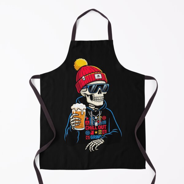 Item preview, Chill Out Skeleton Beanie Beer Streetwear designed and sold by AwesomeBeyondLimits.