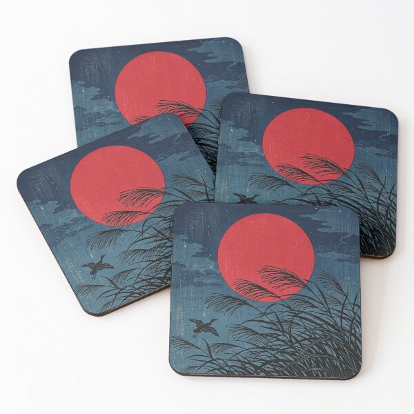 Item preview, Vintage Ukiyo-e Hanafuda Red Moon designed and sold by Hikariha Studio.