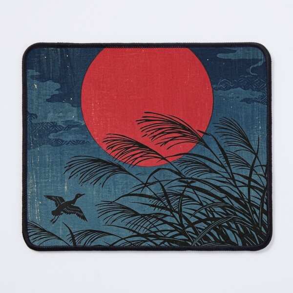 Item preview, Vintage Ukiyo-e Hanafuda Red Moon designed and sold by Hikariha Studio.
