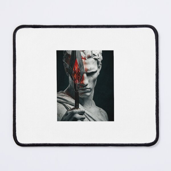 Item preview, Roman Statue with Red Crystal Spear - Aesthetic Art designed and sold by BHOWMIK STORE.
