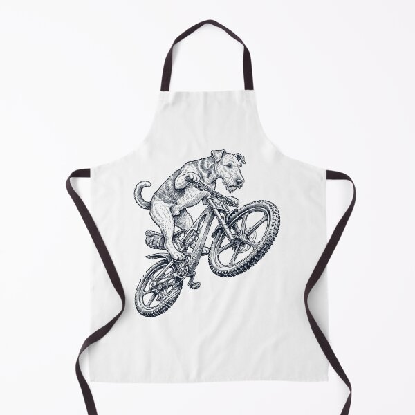 Item preview, Vintage Airedale Terrier Riding Bicycle Cycling Bike Dog Lover designed and sold by TerryConnells.