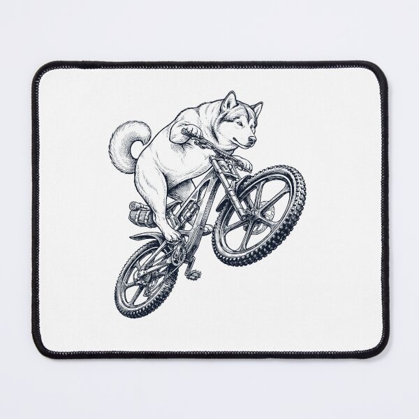 Item preview, Vintage Alaskan Malamute Riding Bicycle Cycling Bike Dog Lover designed and sold by TerryConnells.