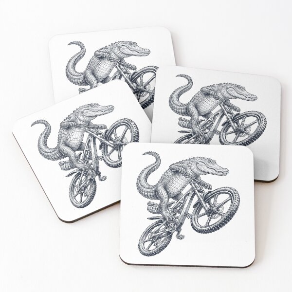 Item preview, Vintage Alligator Riding Bicycle Cycling Bike Animal Lover designed and sold by TerryConnells.