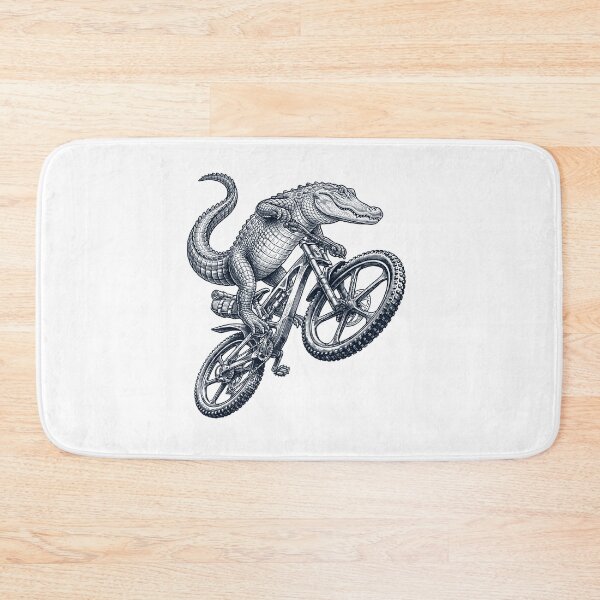 Item preview, Caimán vintage montando en bicicleta, ciclismo, amante de los animales designed and sold by TerryConnells.