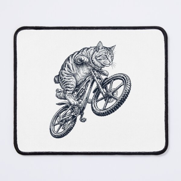 Item preview, Vintage American Bobtail Cat Riding Bicycle Cycling Bike Kitten Lover designed and sold by TerryConnells.