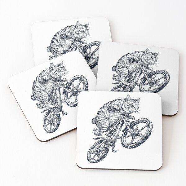 Item preview, Vintage American Bobtail Cat Riding Bicycle Cycling Bike Kitten Lover designed and sold by TerryConnells.