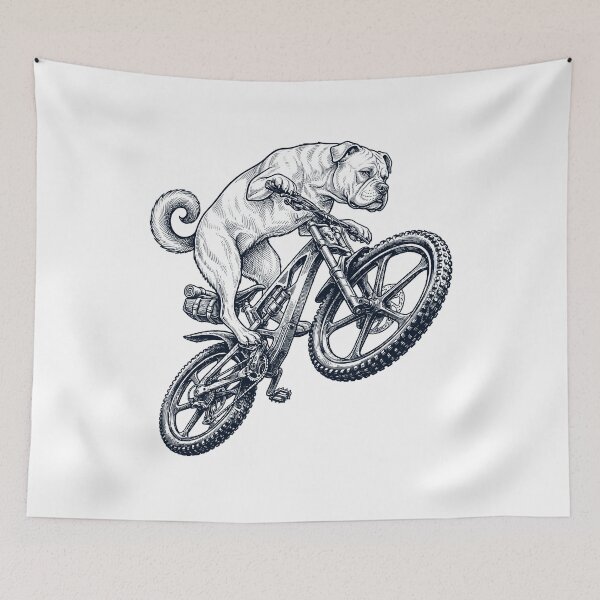 Item preview, Vintage American Bulldog Riding Bicycle Cycling Bike Dog Lover designed and sold by TerryConnells.