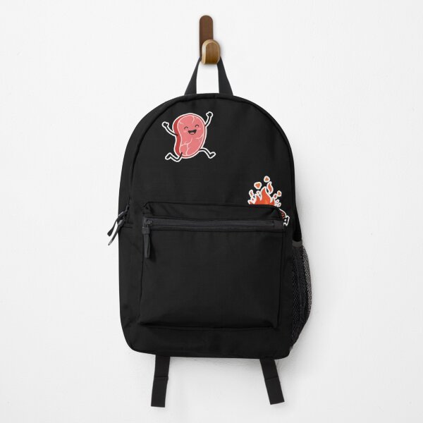 Item preview, Funny Cute Meat Jumping Into BBQ Grill Humor designed and sold by AdyKurniawan.