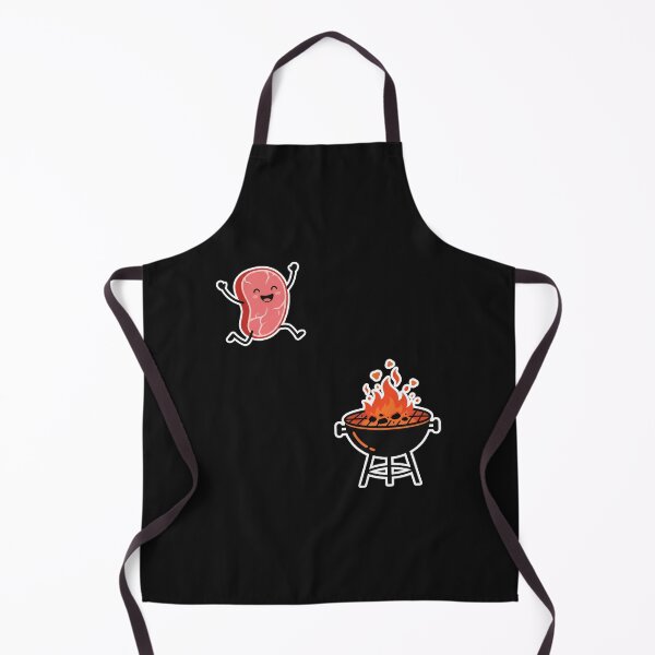 Item preview, Funny Cute Meat Jumping Into BBQ Grill Humor designed and sold by AdyKurniawan.