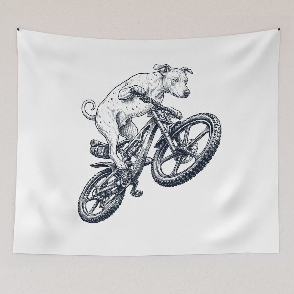 Item preview, Vintage American Hairless Terrier Riding Bicycle Cycling Bike Dog Lover designed and sold by TerryConnells.