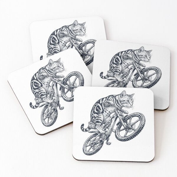 Item preview, Vintage American Shorthair Cat Riding Bicycle Cycling Bike Kitten Lover designed and sold by TerryConnells.