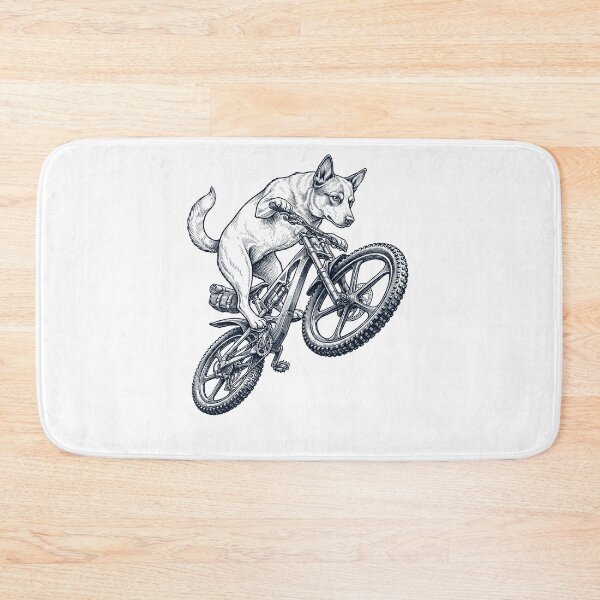 Item preview, Vintage Australian Cattle Dog Riding Bicycle Cycling Bike Dog Lover designed and sold by TerryConnells.