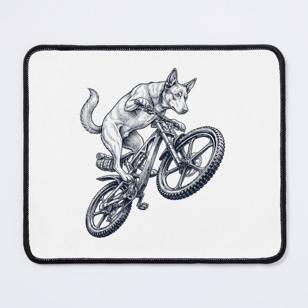 Item preview, Vintage Australian Kelpie Riding Bicycle Cycling Bike Dog Lover designed and sold by TerryConnells.