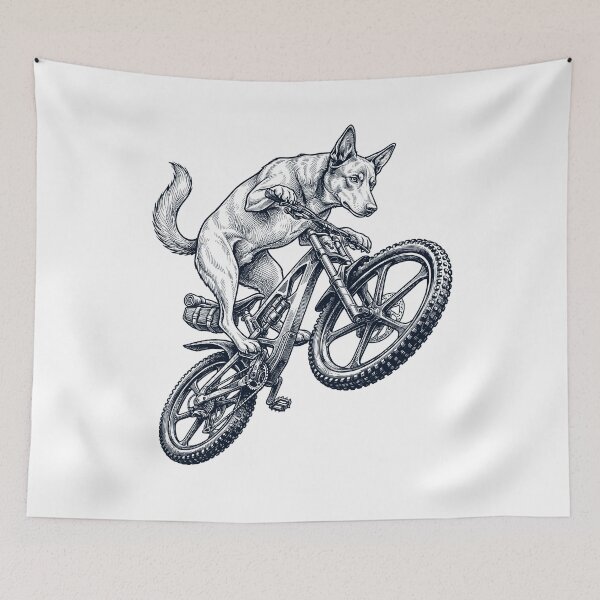Item preview, Vintage Australian Kelpie Riding Bicycle Cycling Bike Dog Lover designed and sold by TerryConnells.